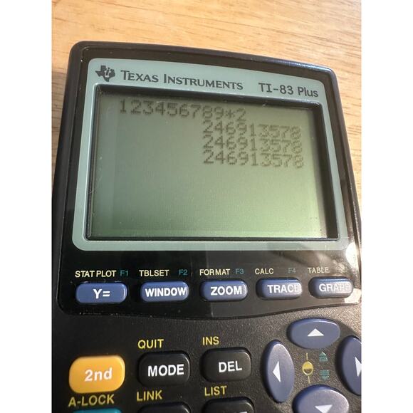 TEXAS INSTRUMENTS TI-83 Plus Graphing Calculator Black Working with Cover - Picture 4 of 5